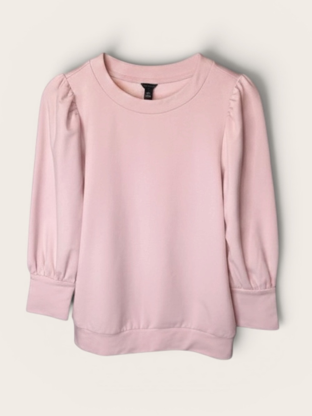 NEW Ann Taylor Ballet Pink 3/4 Length Puff-Sleeve Sweatshirt Women’s Size XXS